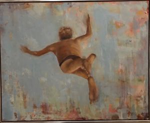 Annette Nordentoft, Maleri, Feeling of flying, 105x84cm